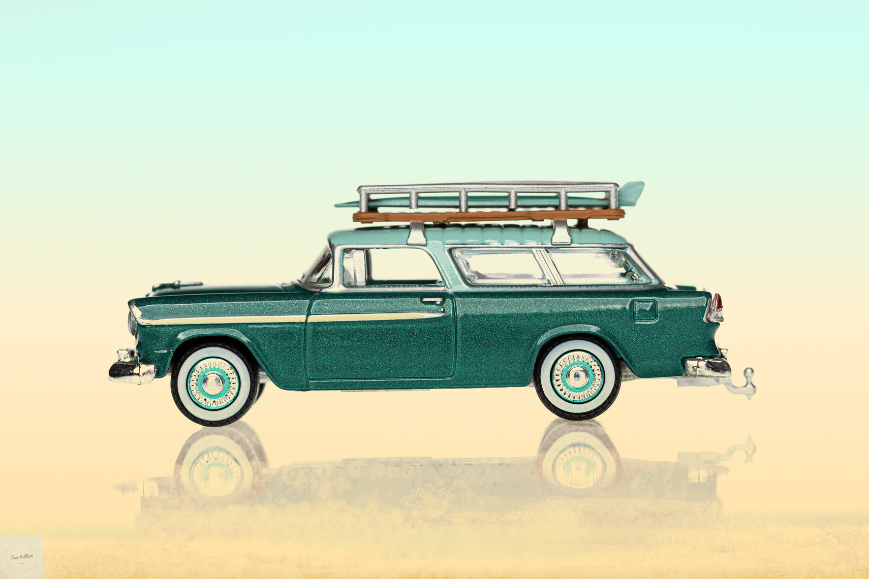 1955 Chevrolet Nomad with Surfboards